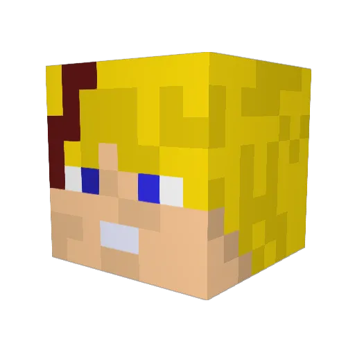 Pursuut Minecraft avatar head, 3D render