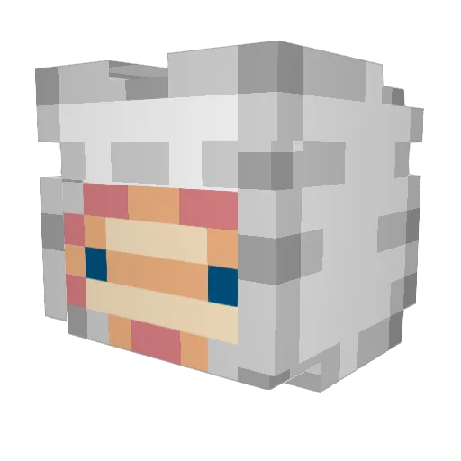 Purtis Minecraft avatar head, 3D render