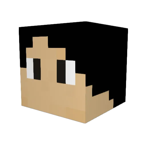 Purtone Minecraft avatar head, 3D render