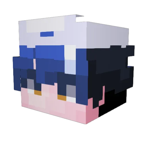 Purunsum Minecraft avatar head, 3D render