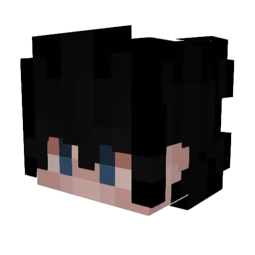 Purxex Minecraft avatar head, 3D render