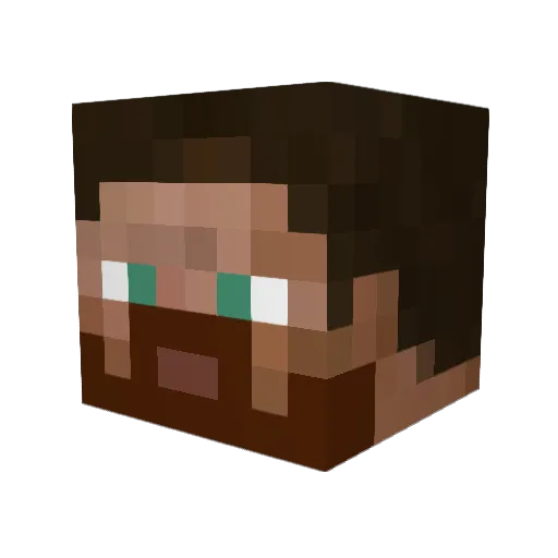 Purzelpu Minecraft avatar head, 3D render