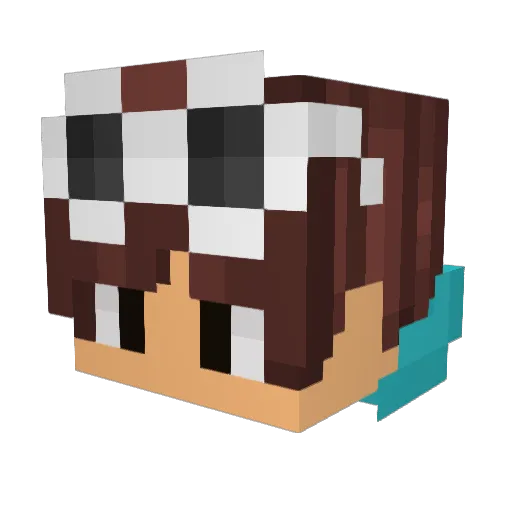 Pusang_Gala Minecraft avatar head, 3D render