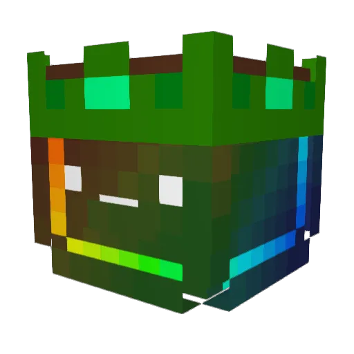 Puschelknuddel Minecraft avatar head, 3D render