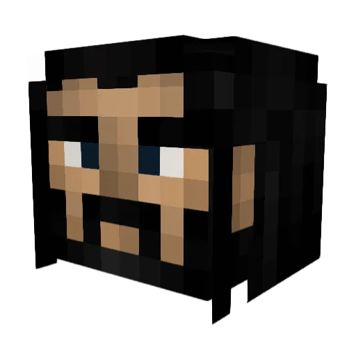 Puschiii Minecraft avatar head, 3D render