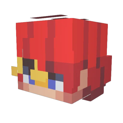 PushToTalk_ Minecraft avatar head, 3D render