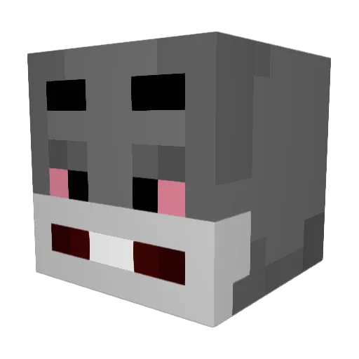 Pusher69 Minecraft avatar head, 3D render