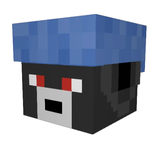 PushinPeerus Minecraft avatar head, 3D render