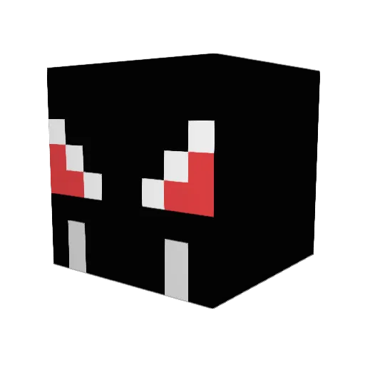 Pushtack Minecraft avatar head, 3D render