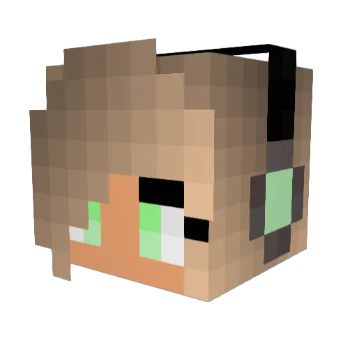 PusteBlume0 Minecraft avatar head, 3D render
