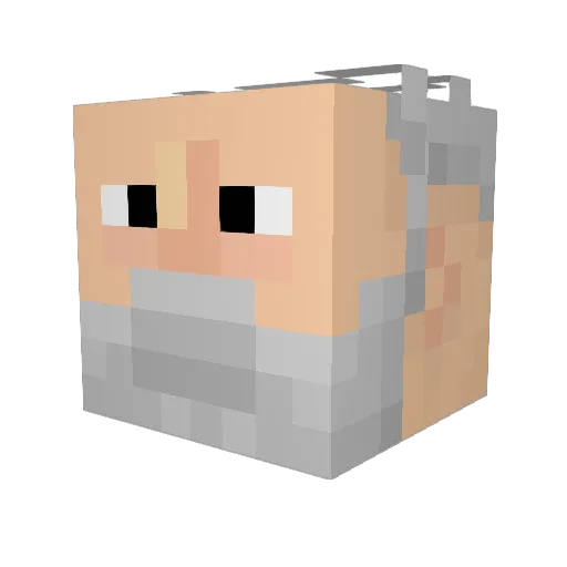 Pustelnik712 Minecraft avatar head, 3D render