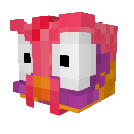 Puszinex Minecraft avatar head, 3D render