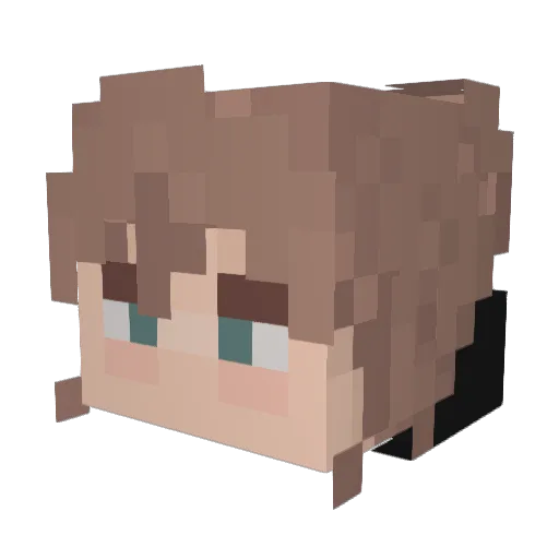 Put0nki Minecraft avatar head, 3D render