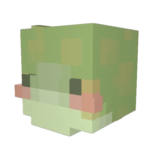 PutMaple Minecraft avatar head, 3D render