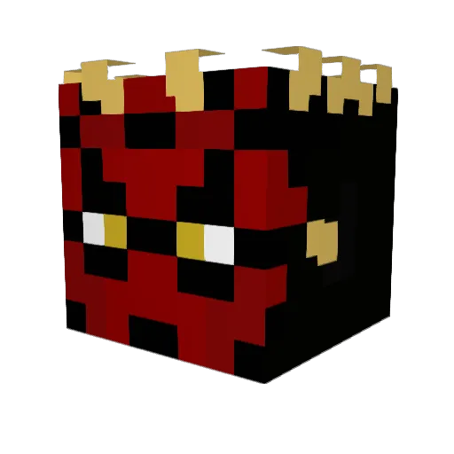 PutinDiePute Minecraft avatar head, 3D render