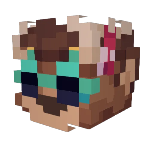 PutinsMixtape Minecraft avatar head, 3D render