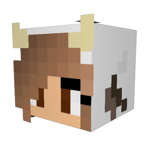 PutinsSugarBaby Minecraft avatar head, 3D render