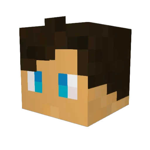 Putkara Minecraft avatar head, 3D render