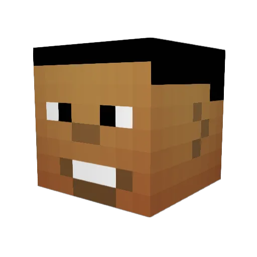PutridHuman Minecraft avatar head, 3D render