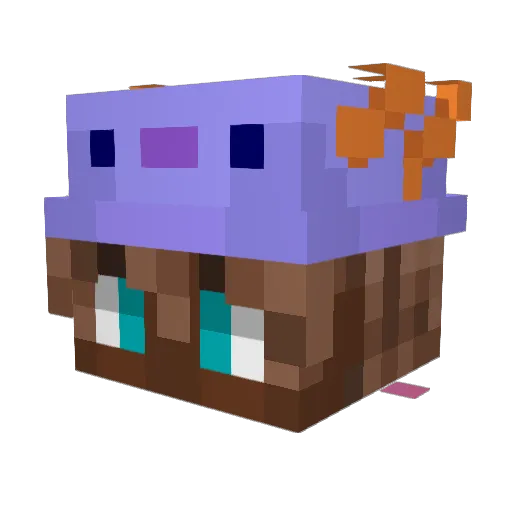 PutsHaru Minecraft avatar head, 3D render