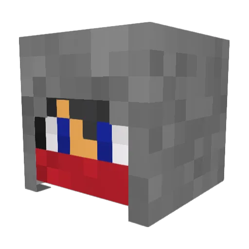 Putsaw Minecraft avatar head, 3D render