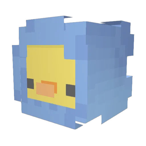 Putt_i Minecraft avatar head, 3D render
