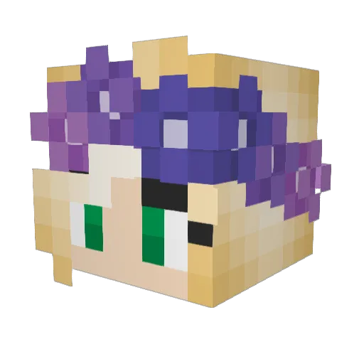 Puttelchen Minecraft avatar head, 3D render