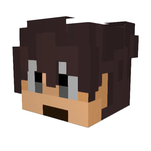 Putyoa_ Minecraft avatar head, 3D render