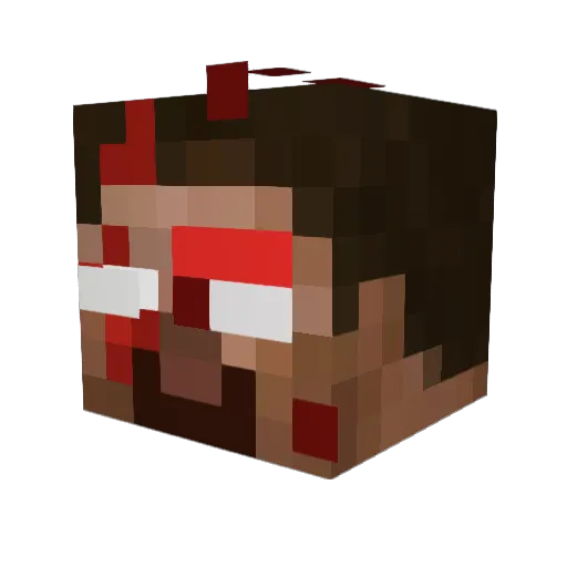Puuhamsteri Minecraft avatar head, 3D render