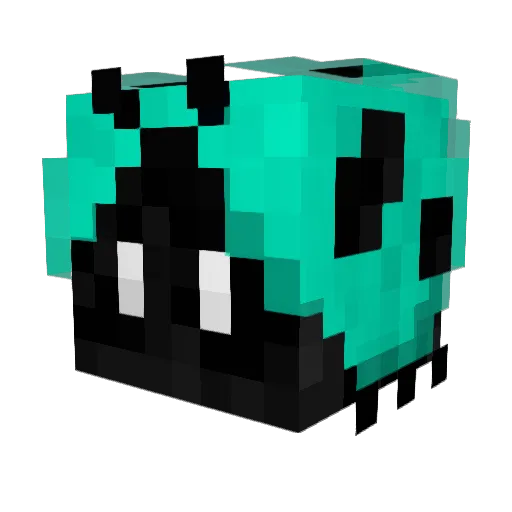 Puumy_Cyan Minecraft avatar head, 3D render