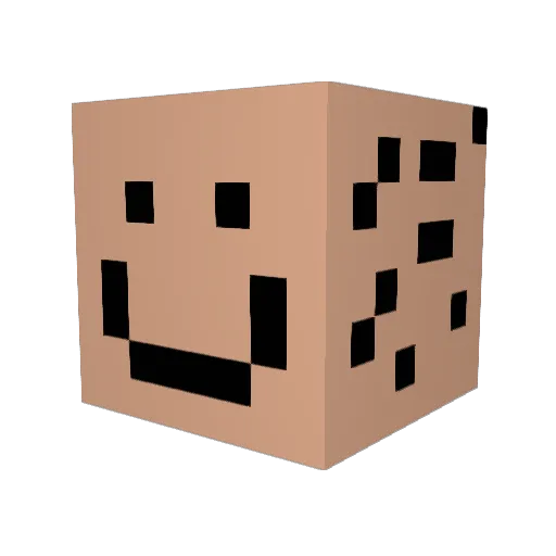 Puuseppa Minecraft avatar head, 3D render