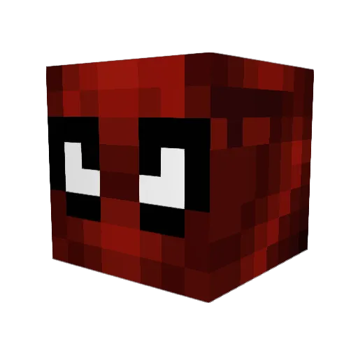 Puushy Minecraft avatar head, 3D render