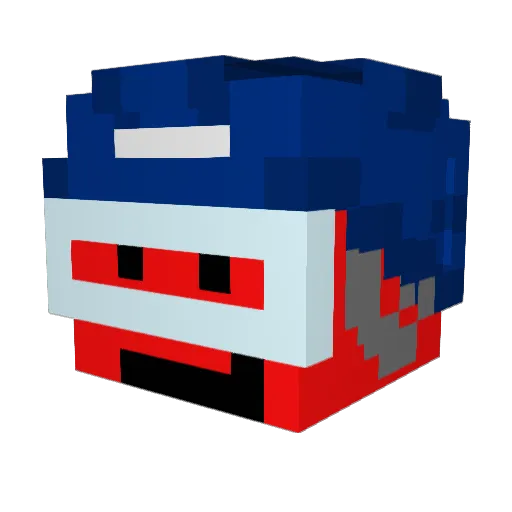 Puuurson Minecraft avatar head, 3D render