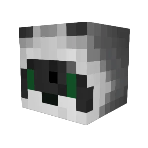 Puy Minecraft avatar head, 3D render