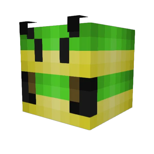 Puzatttych Minecraft avatar head, 3D render