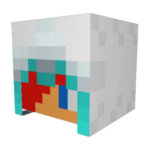 Puzent Minecraft avatar head, 3D render
