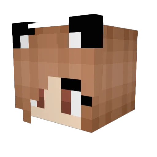 Puzz3l Minecraft avatar head, 3D render