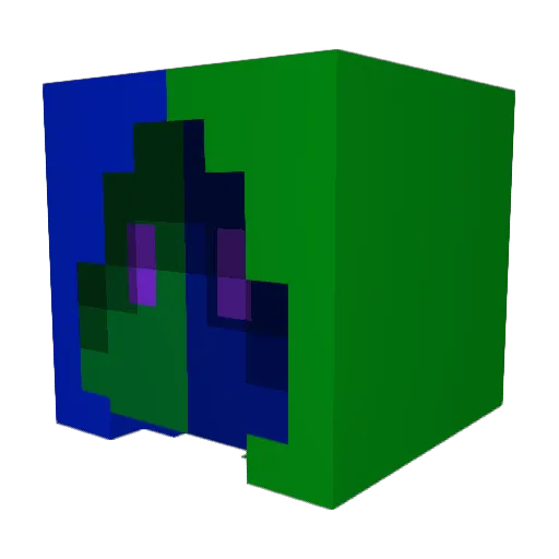 PuzzleMaster123 Minecraft avatar head, 3D render