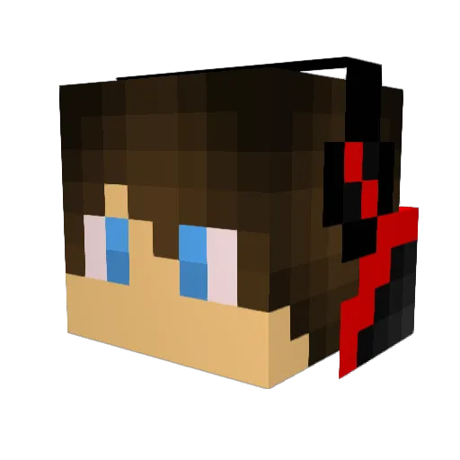 PuzzledClamp439 Minecraft avatar head, 3D render