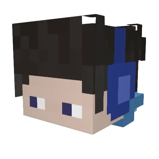 PvPAlexx Minecraft avatar head, 3D render
