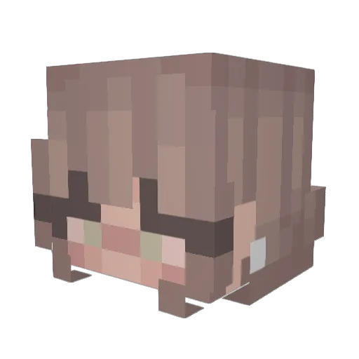 PvPGirl08 Minecraft avatar head, 3D render