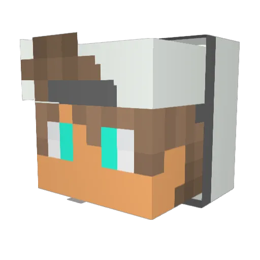 PvPKVNG Minecraft avatar head, 3D render
