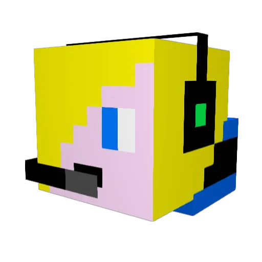 PvPKillerHDLP Minecraft avatar head, 3D render