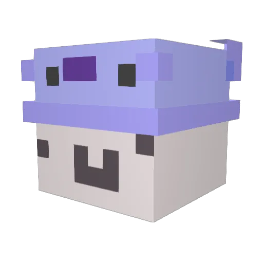PvPMaklowicz Minecraft avatar head, 3D render