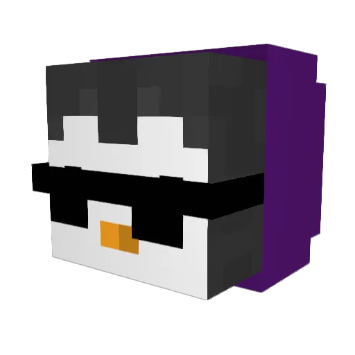 PvPMarcel Minecraft avatar head, 3D render