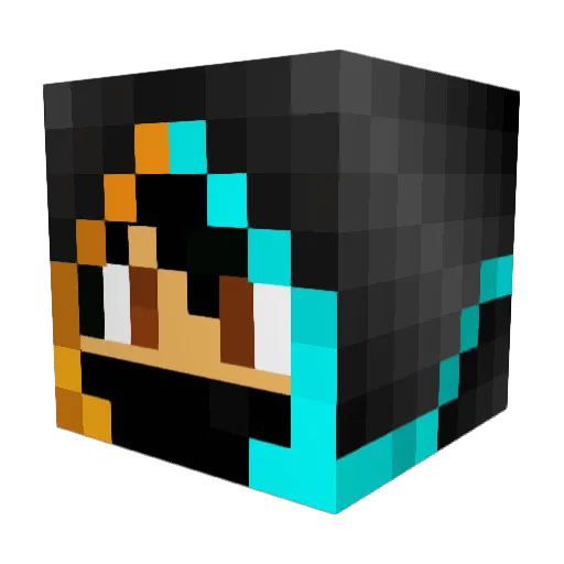 PvPMaster007 Minecraft avatar head, 3D render