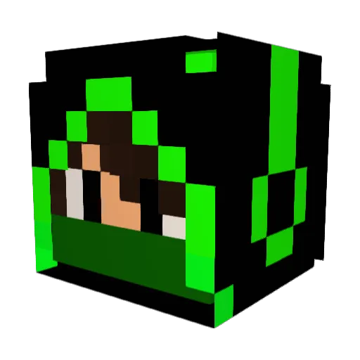 PvPMaster_10 Minecraft avatar head, 3D render
