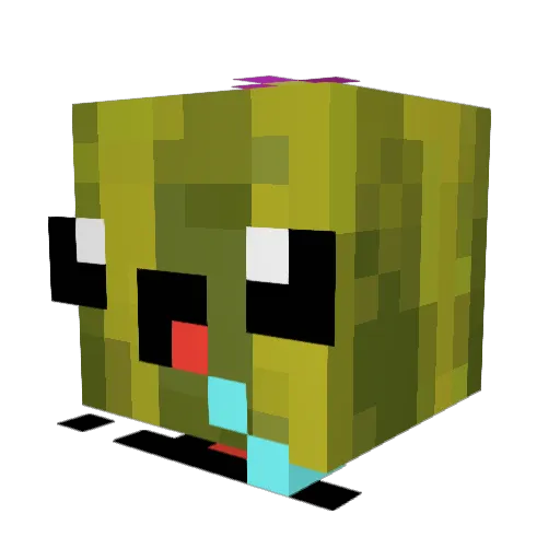 PvPMelon07 Minecraft avatar head, 3D render