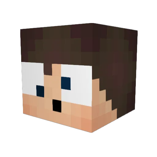 PvPMindset Minecraft avatar head, 3D render