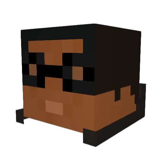 PvPTropo Minecraft avatar head, 3D render